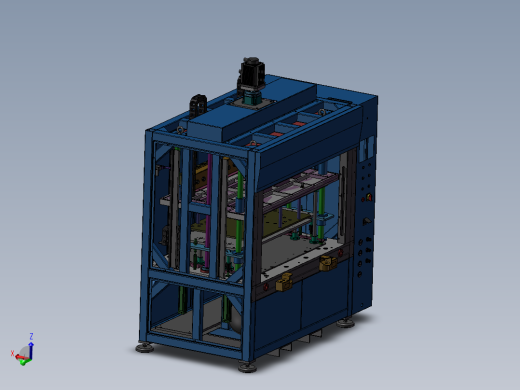 热铆焊接机（双丝杆传动热熔机）3D图纸 自动化设备3D图纸