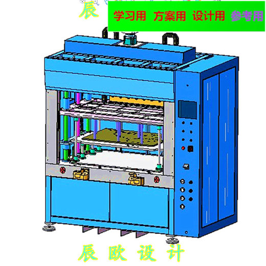 热铆焊接机（双丝杆传动热熔机）3D图纸 自动化设备3D图纸缩略图