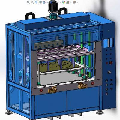热铆焊接机（双丝杆传动热熔机）3D图纸 自动化设备3D图纸缩略图