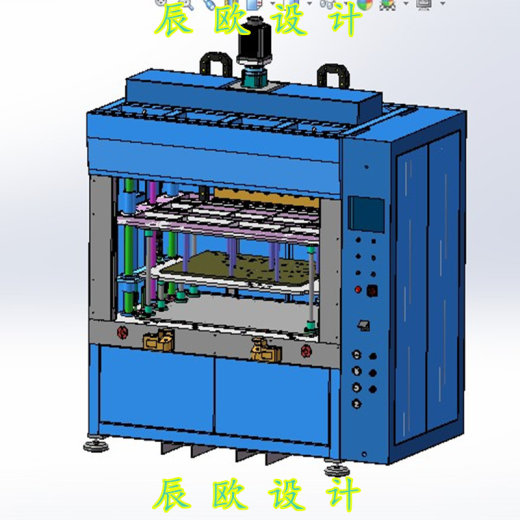 热铆焊接机（双丝杆传动热熔机）3D图纸 自动化设备3D图纸缩略图