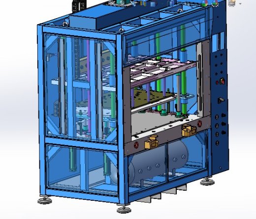 热铆焊接机（双丝杆传动热熔机）3D图纸 自动化设备3D图纸缩略图