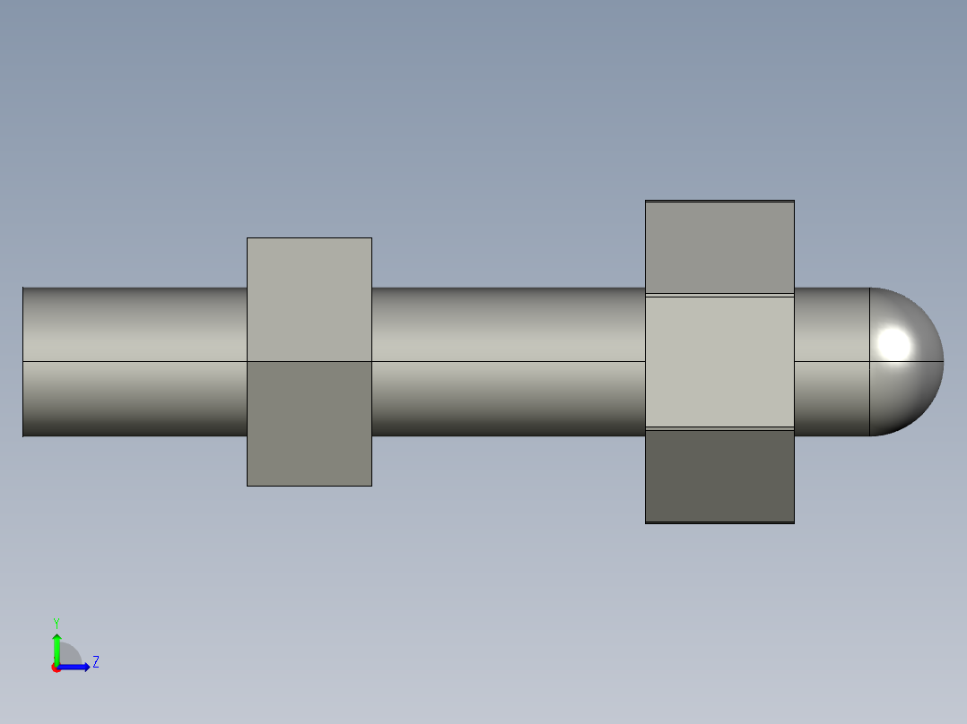定位配件BJ331-3D多系列多零件图纸模型左视图