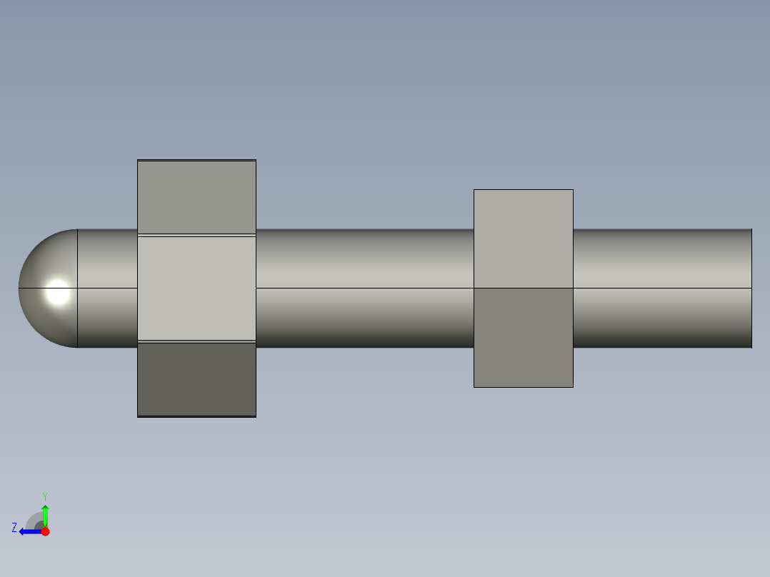 定位配件BJ331-3D多系列多零件图纸模型右视图