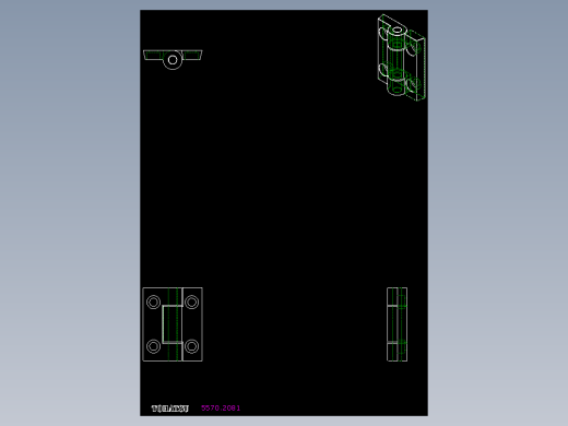 鋁合金蝶型鉸鏈(A)5570-2D多系列多零件图纸模型