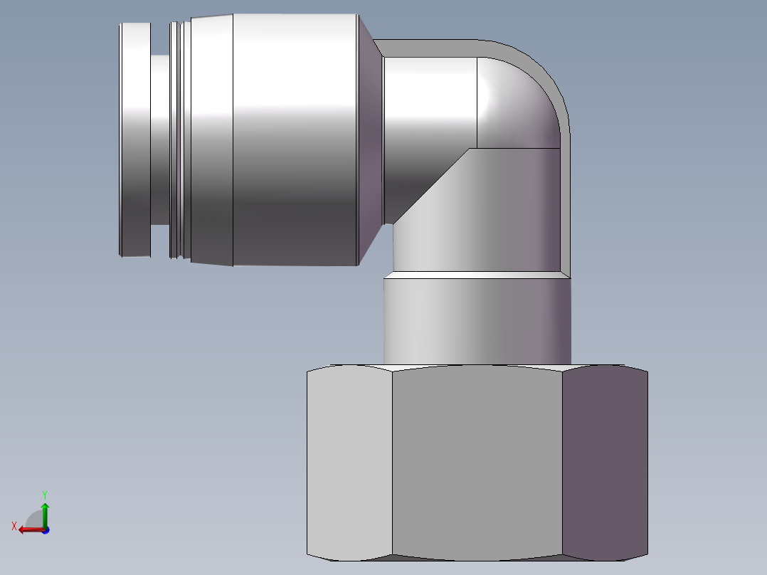 螺纹弯通APLF10-G03（3分10厘内螺纹）后视图