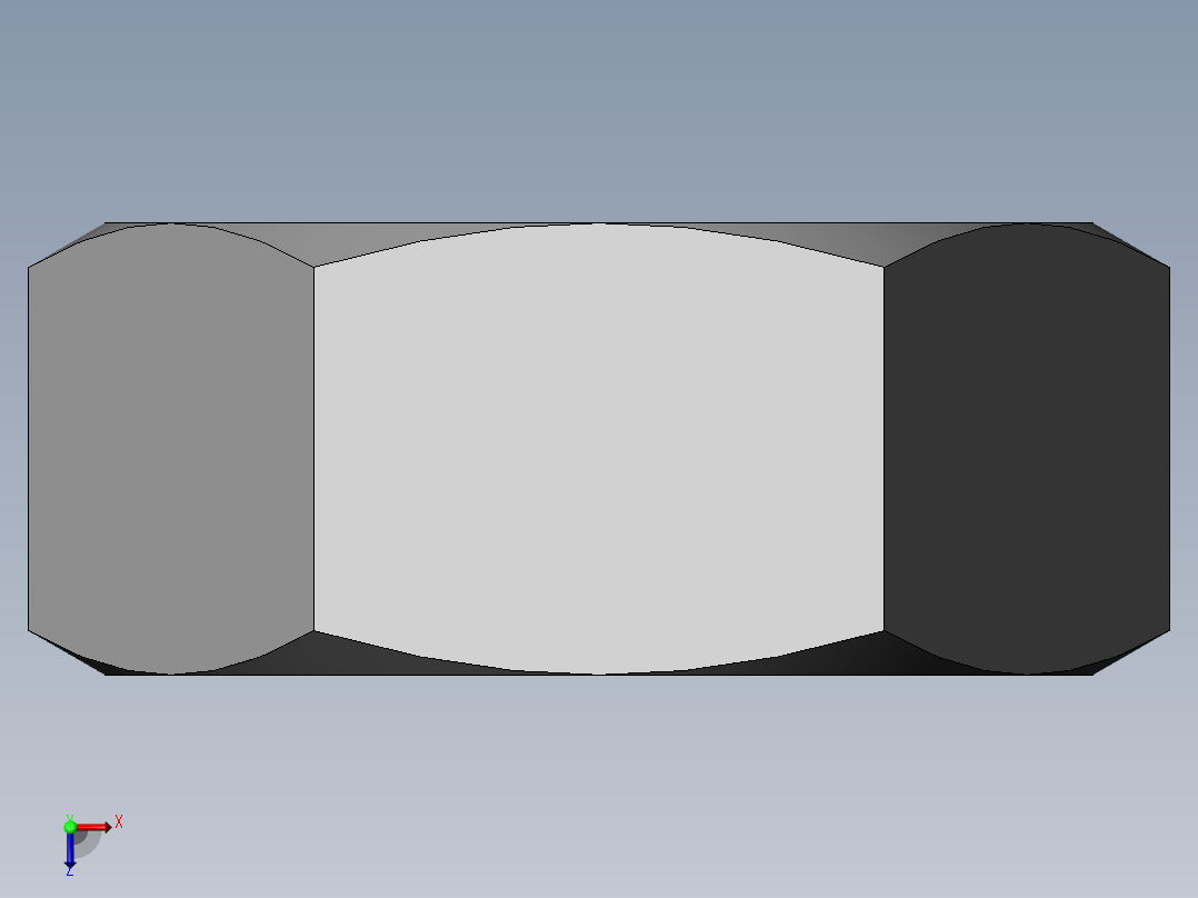 DIN 934 螺母-M4 Nut.SLDPRT俯视图