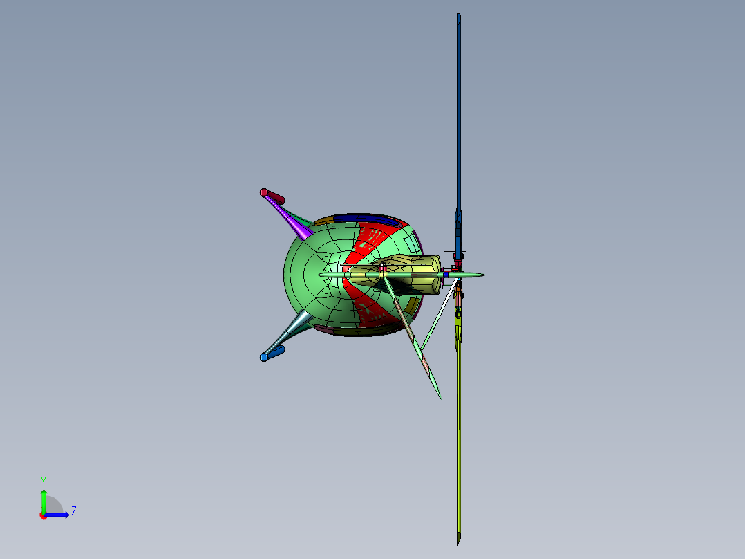 超级航模休斯涡轮直升机左视图