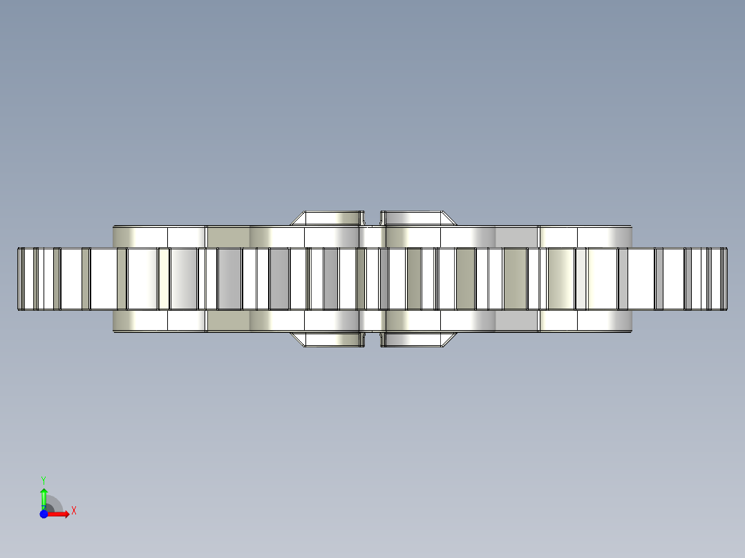 3649 Bright Red Technic Gear 40 Tooth.STEP前视图