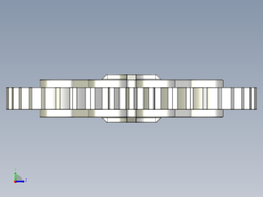 3649 Bright Red Technic Gear 40 Tooth.STEP左视缩略图