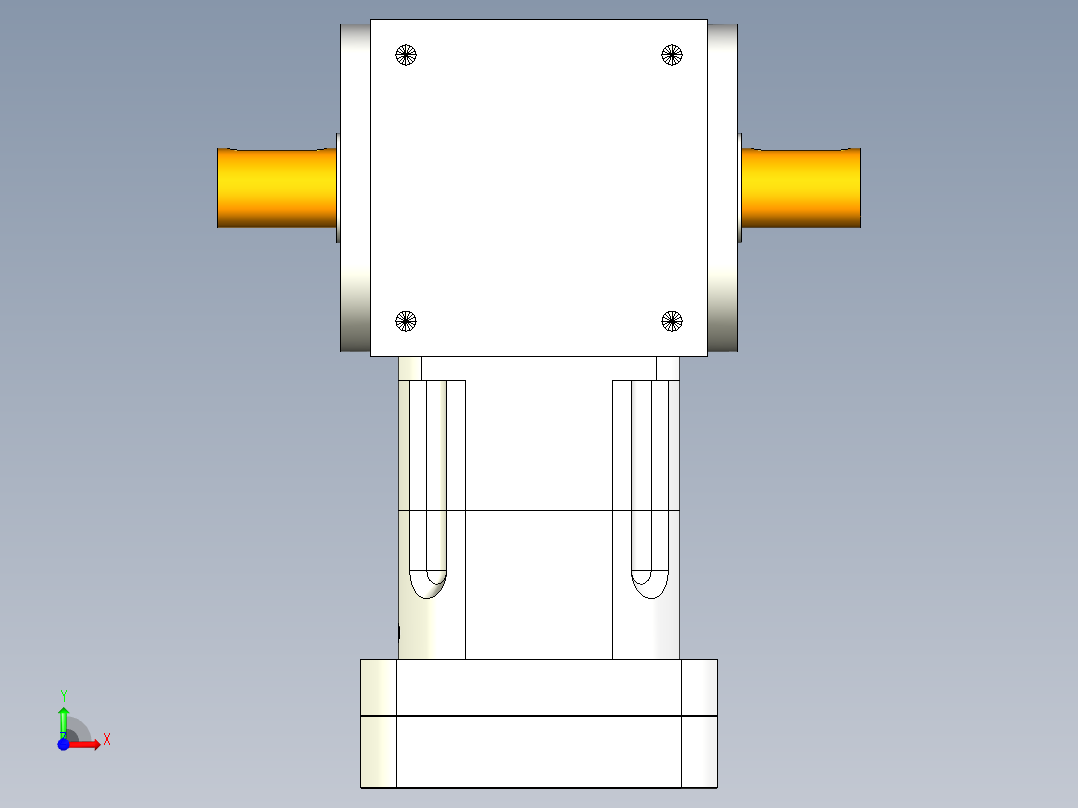 换向器PW170双轴 PGH142-L1 42-114.3-200-M12.stp前视图