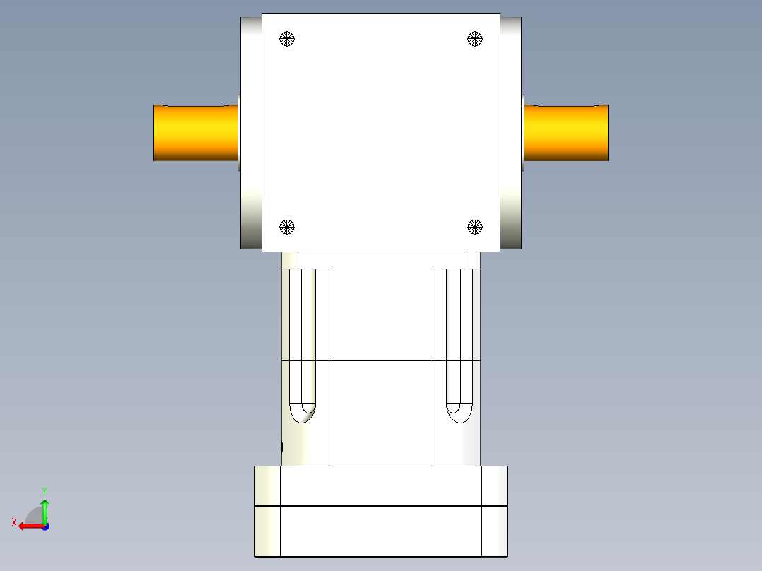 换向器PW170双轴 PGH142-L1 42-114.3-200-M12.stp后视图