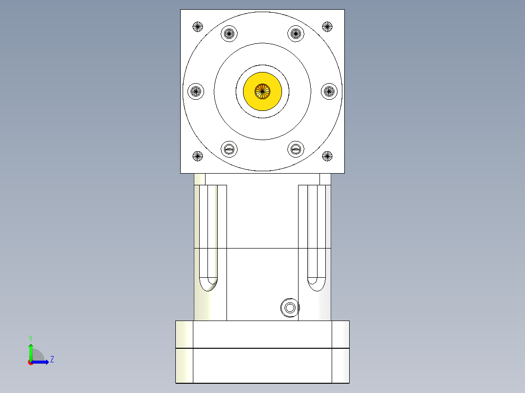 换向器PW170双轴 PGH142-L1 42-114.3-200-M12.stp左视图
