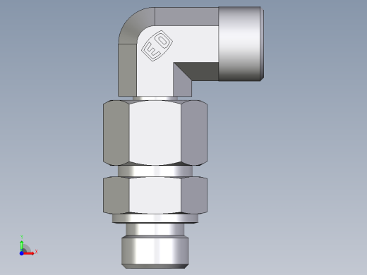 卡套式工业通用硬管接头EO_Assembled_adjustable_standpipe_elbow_EVW12SMOMD71前视缩略图