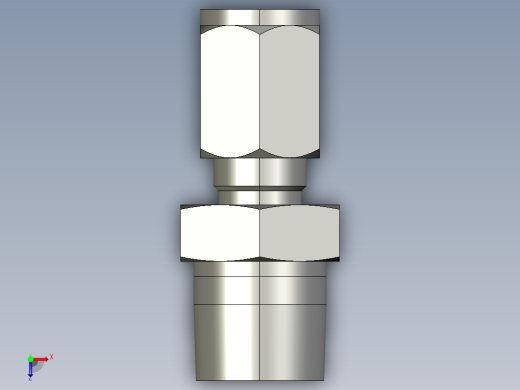 卡套式工业通用硬管接头4-6_fbu-s俯视缩略图