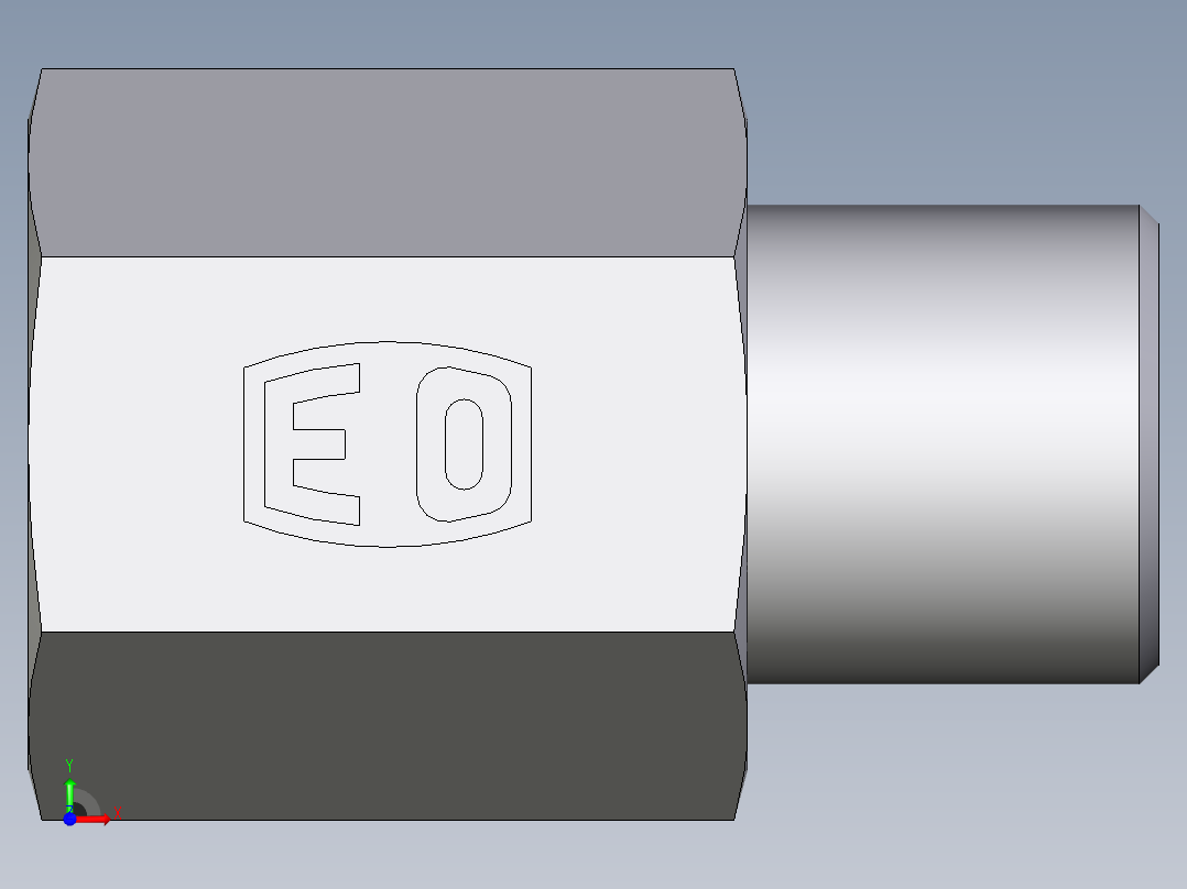 卡套式工业通用硬管接头EO_Swivel_connector_GAI06SRCFX前视图