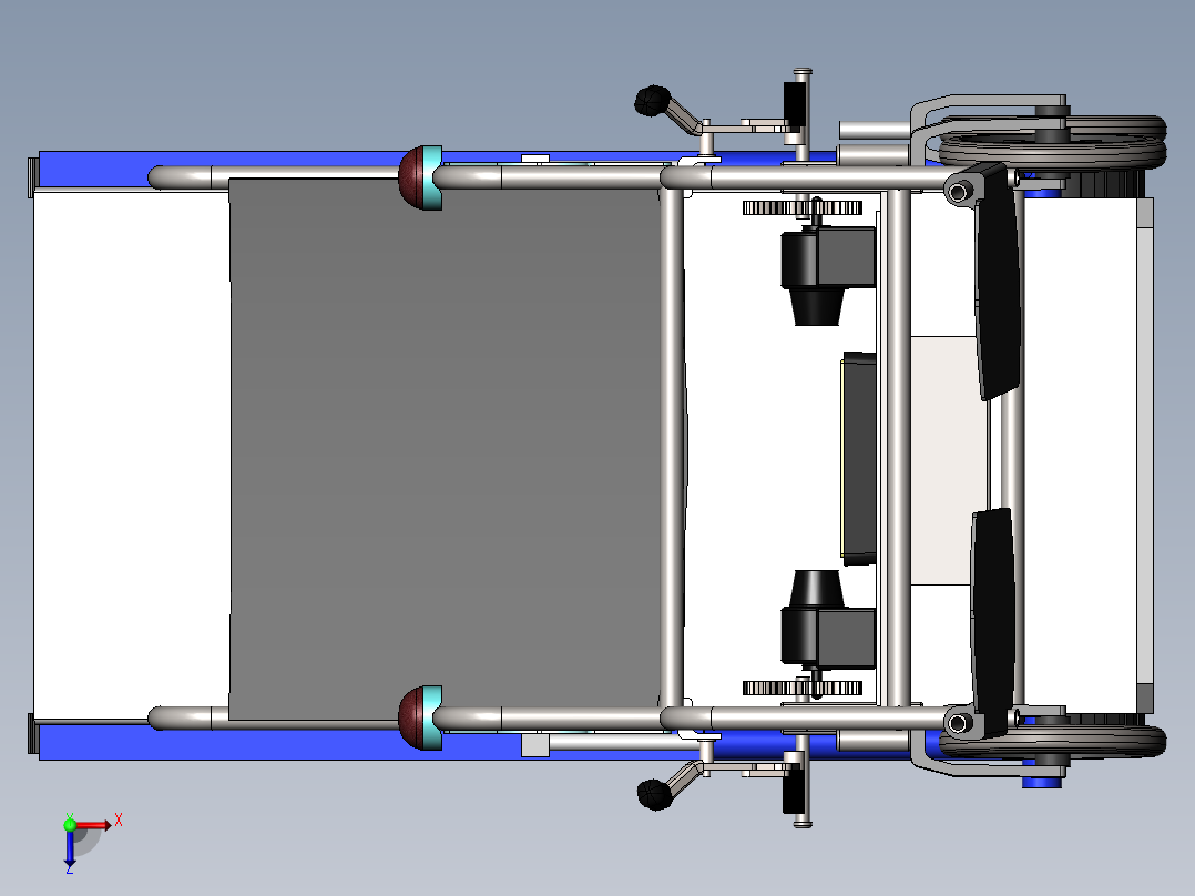 轮椅履带俯视图