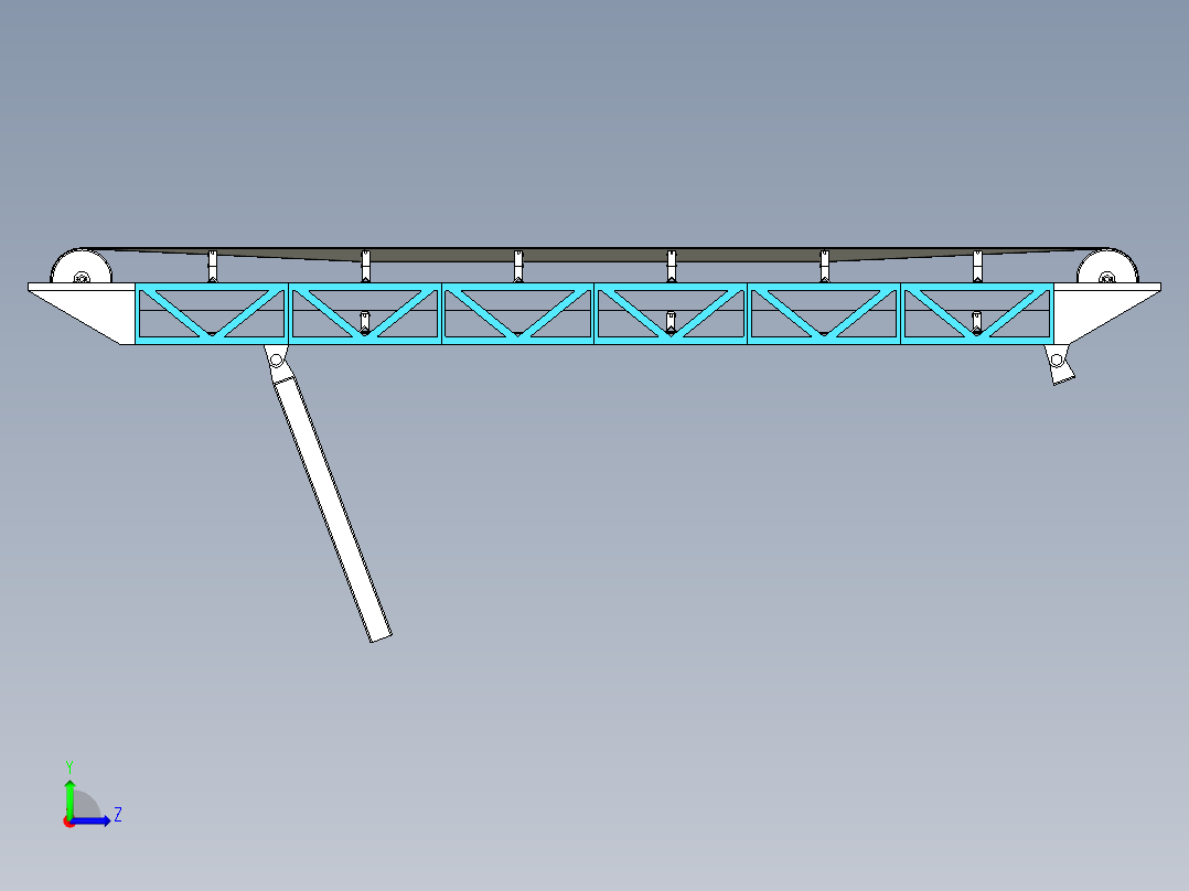 correia completa皮带输送机3D图纸 IGS格式左视图