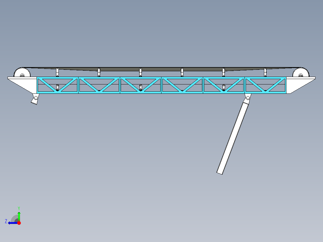 correia completa皮带输送机3D图纸 IGS格式右视图
