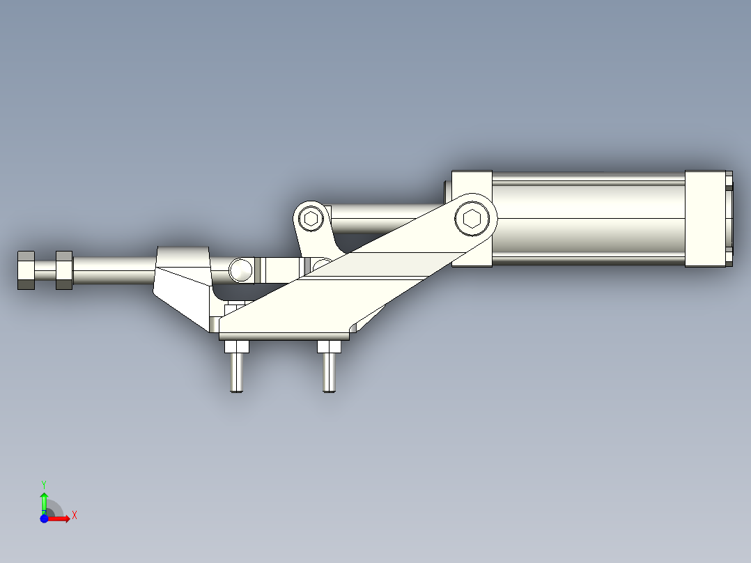 气动推夹前视图