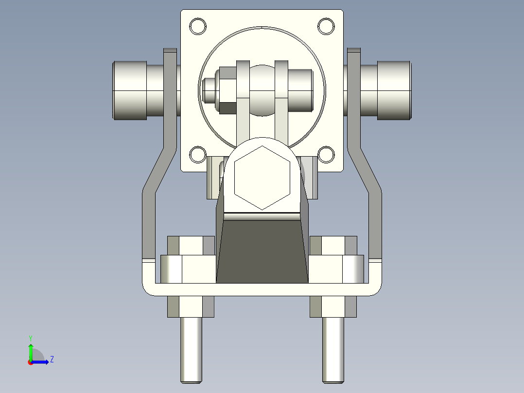 气动推夹左视图