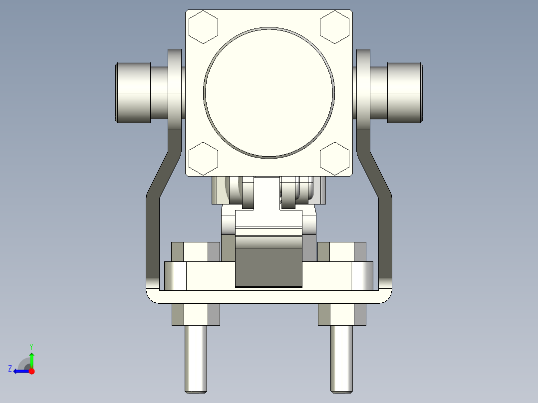 气动推夹右视图