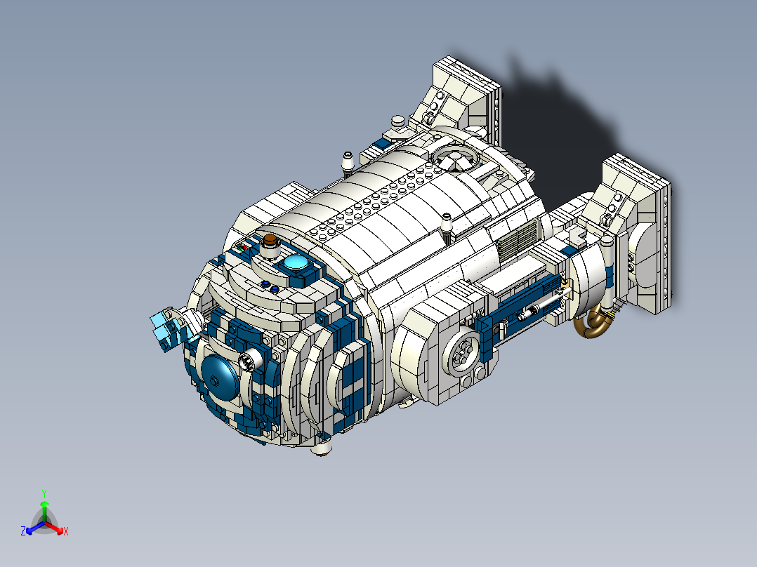 R2-D2 套件 75308乐高正等轴测图