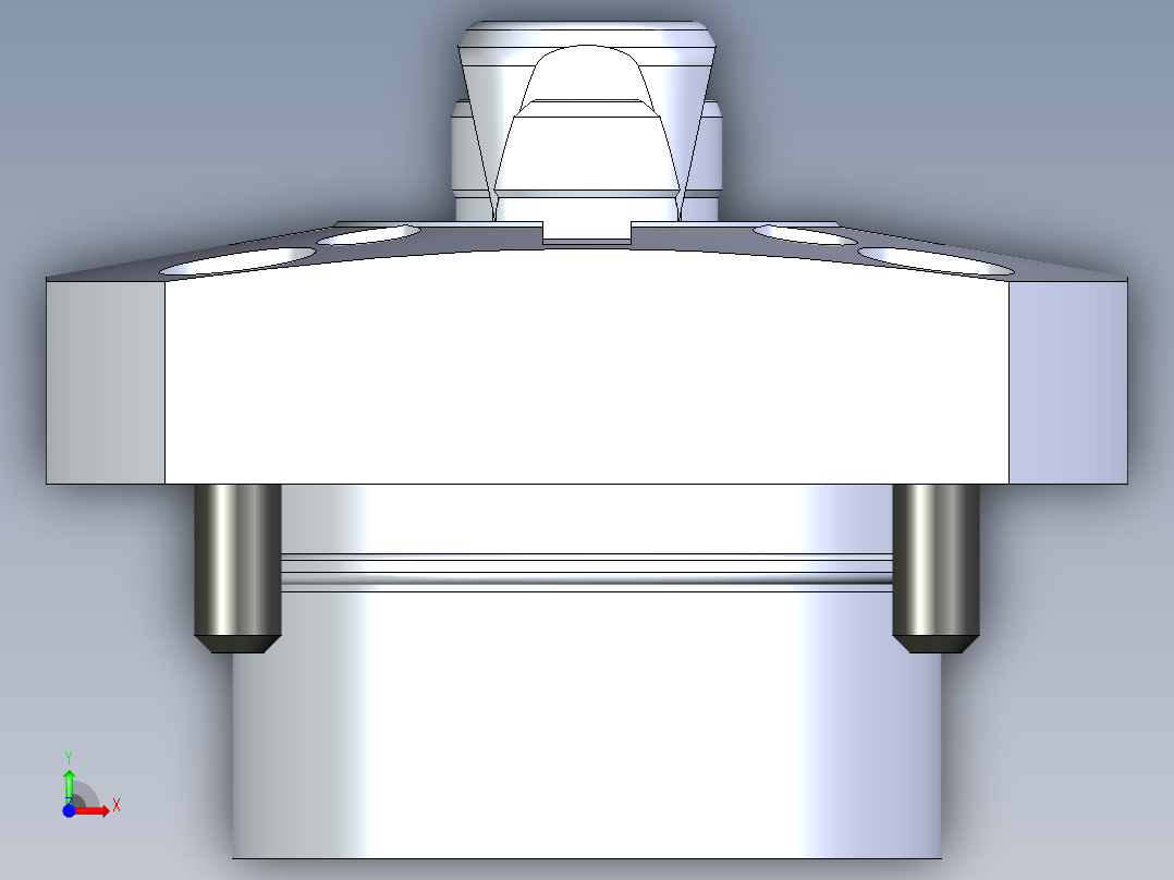 KOSMEKSFH2160-GN多系列多零件图纸模型前视图