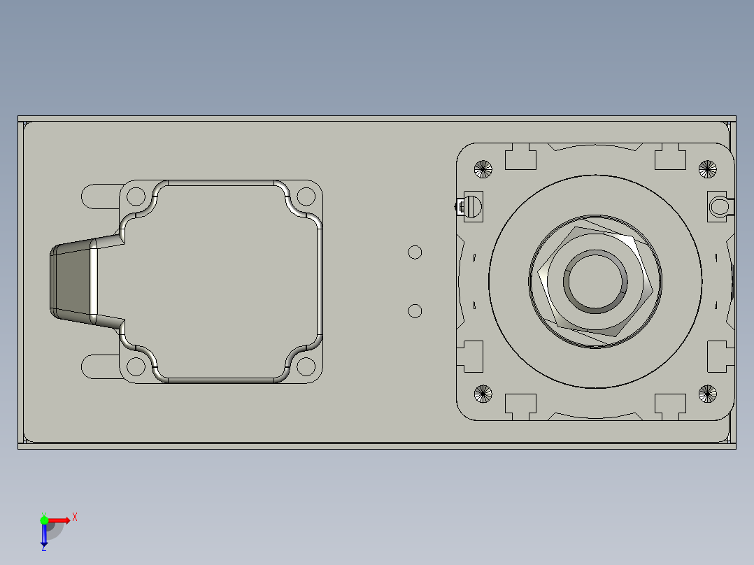12VZ电动缸-VZ5-S50-BD俯视图