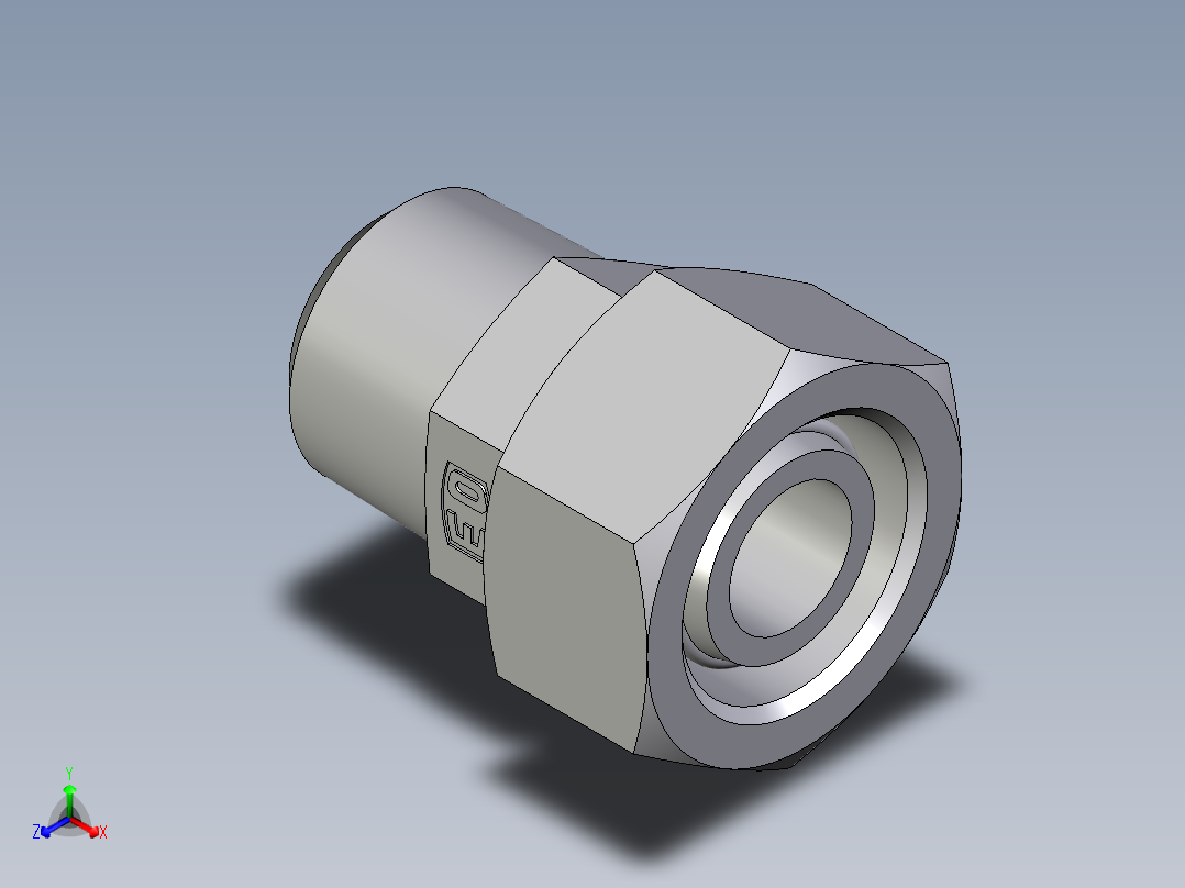 卡套式工业通用硬管接头EO_Swivel_connector_EGE25S1NPTCF主视图