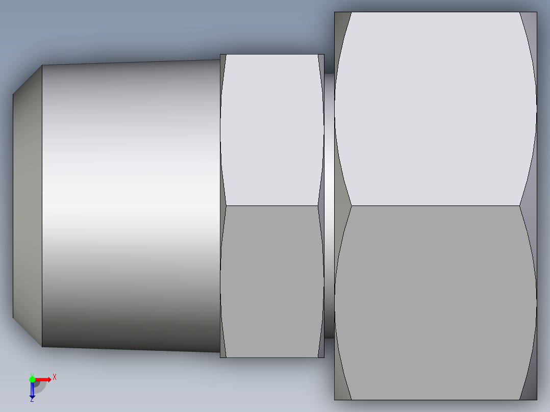 卡套式工业通用硬管接头EO_Swivel_connector_EGE25S1NPTCF俯视图
