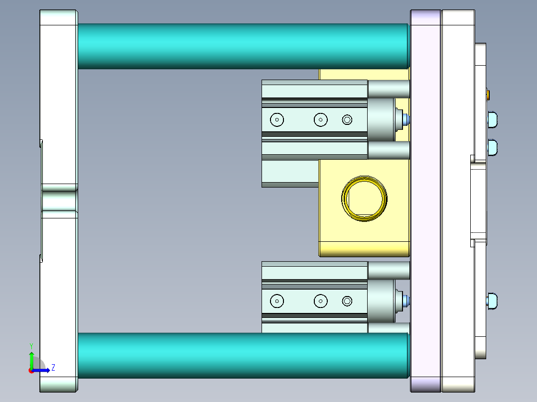 HAZEL-C-笔记本CNC工装夹具三维模型CNC3-0516左视图