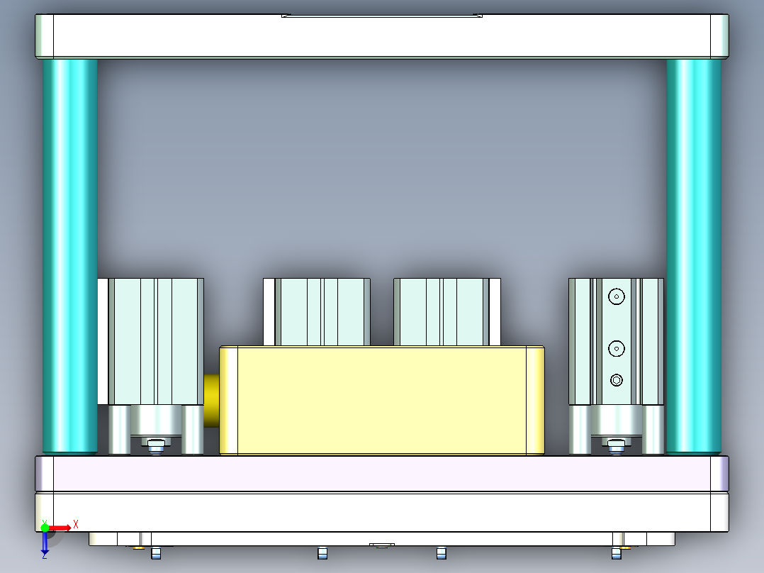 HAZEL-C-笔记本CNC工装夹具三维模型CNC3-0516俯视图