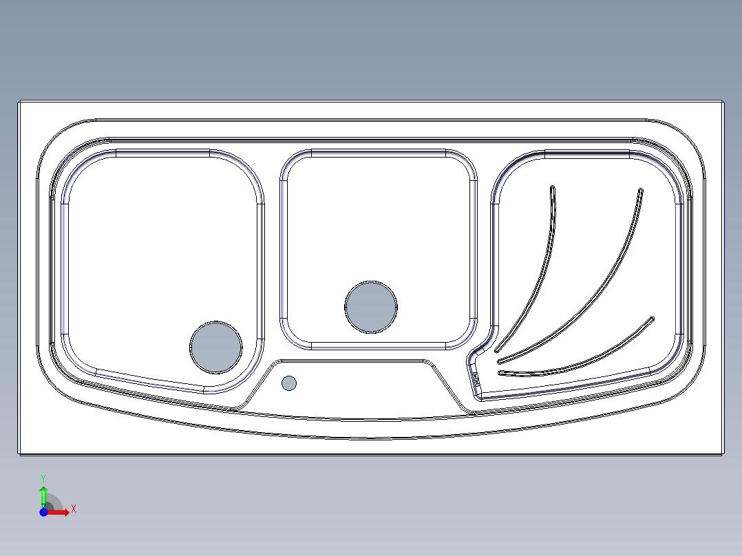 水槽、不锈钢水槽(121)前视图