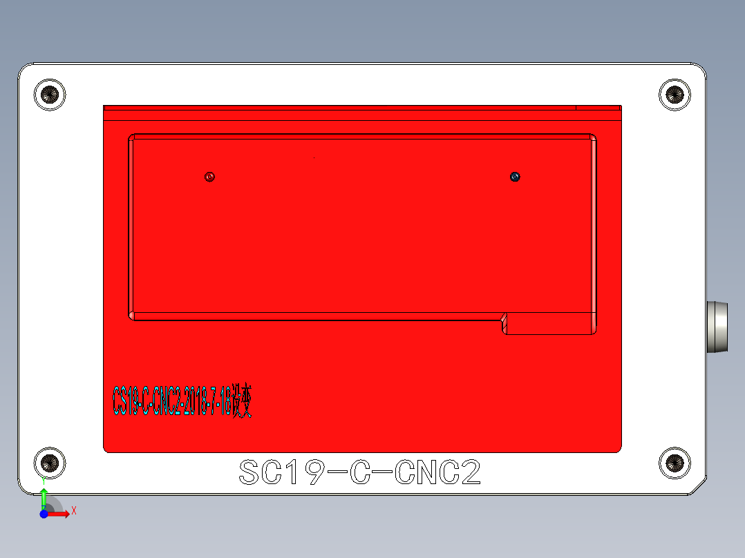 CS19-C-CNC2笔记本CNC工装夹具三维模型-180720前视图