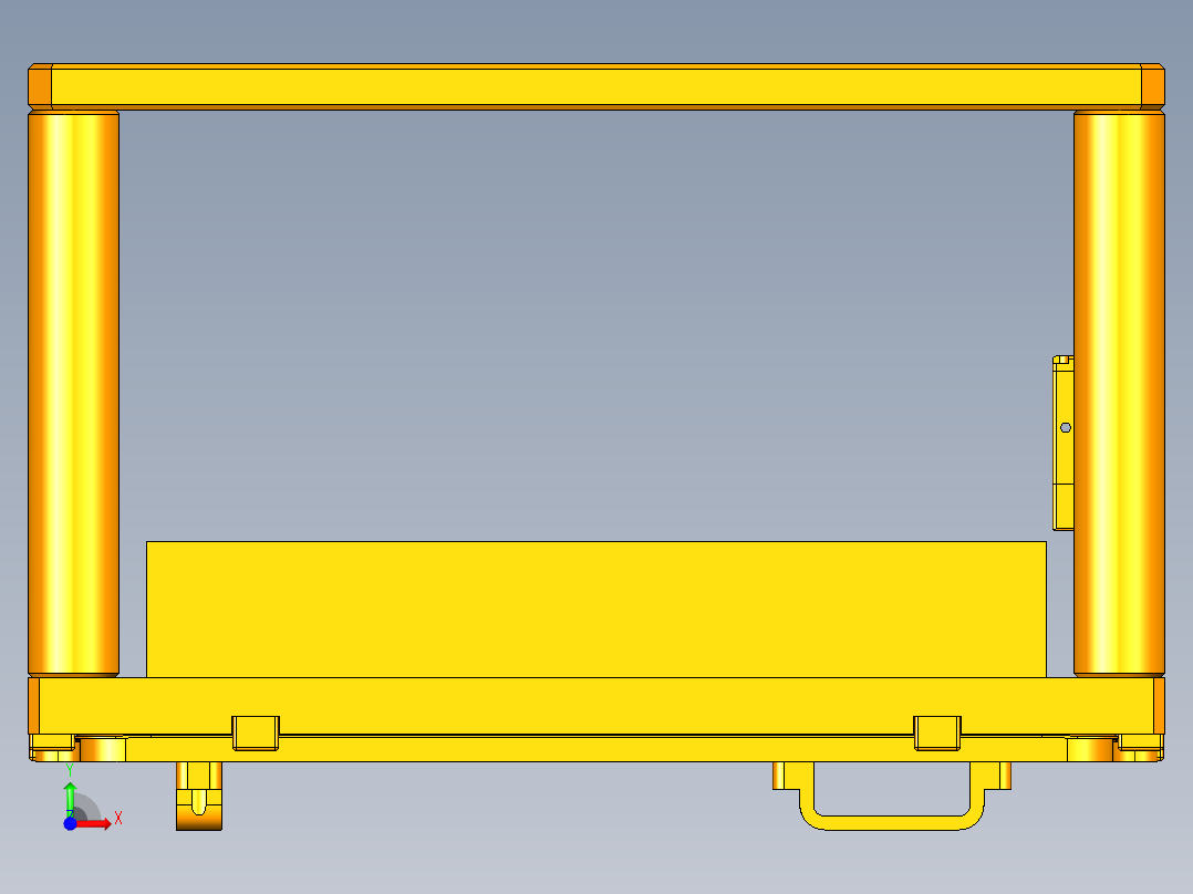corse-cnc2笔记本CNC工装夹具三维模型前视图
