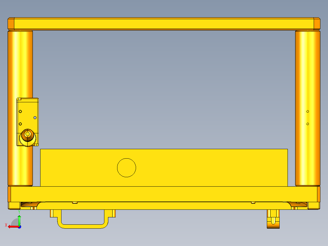 corse-cnc2笔记本CNC工装夹具三维模型后视图