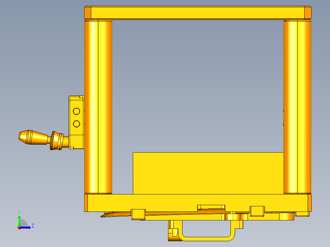 corse-cnc2笔记本CNC工装夹具三维模型左视图