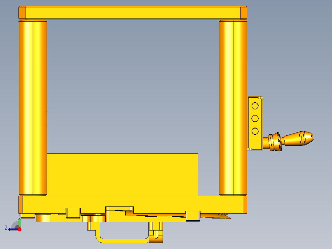 corse-cnc2笔记本CNC工装夹具三维模型右视图