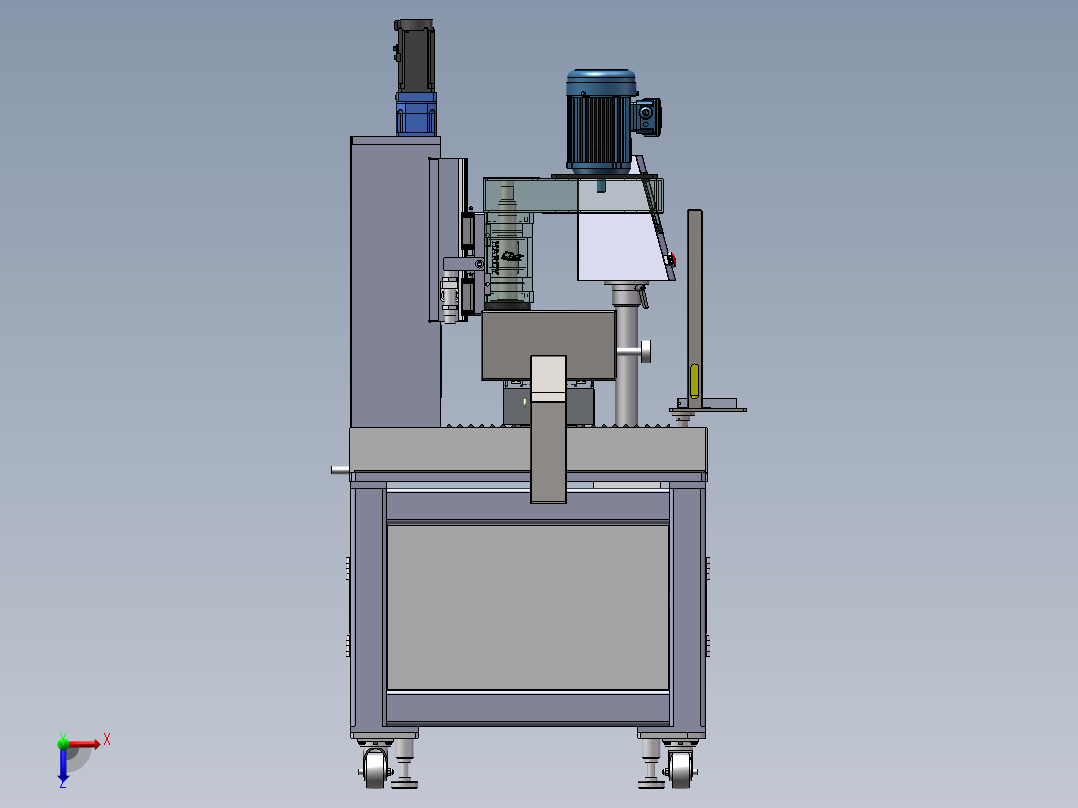 CNC自动打孔机（sw18可编辑+工程图）俯视图