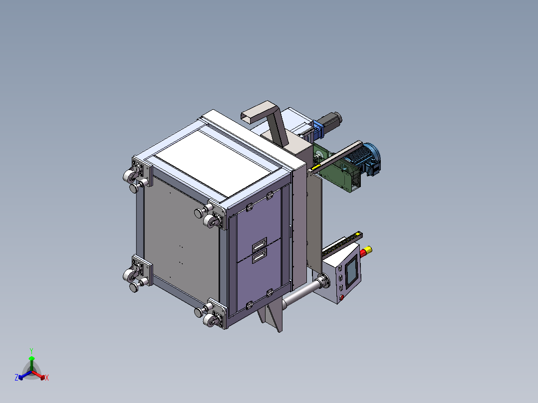 CNC自动打孔机（sw18可编辑+工程图）正等轴测图