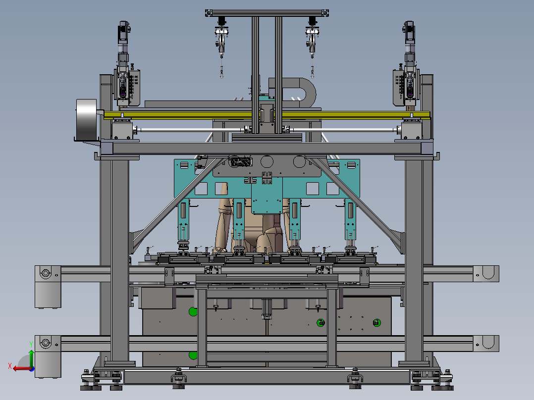 新能源模组PACK线电芯涂胶工站sw18后视图