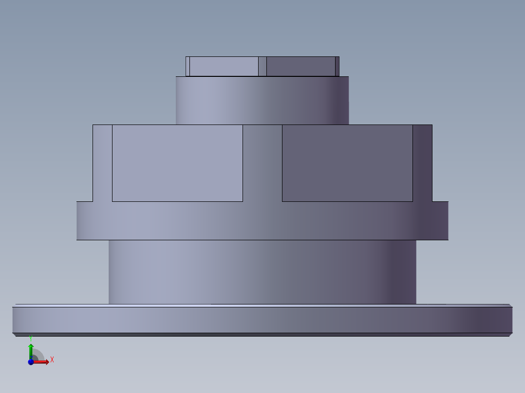 摩擦阻尼隔振器前视图