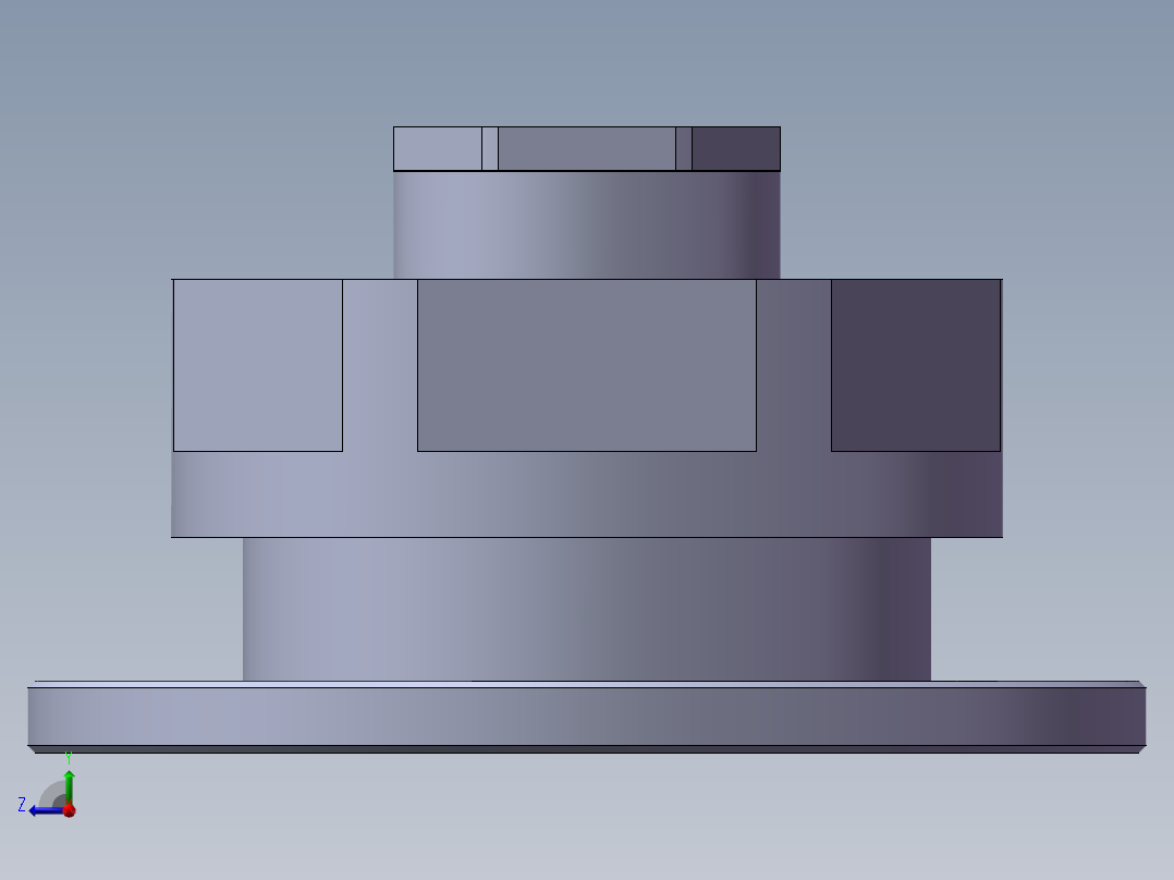 摩擦阻尼隔振器右视图