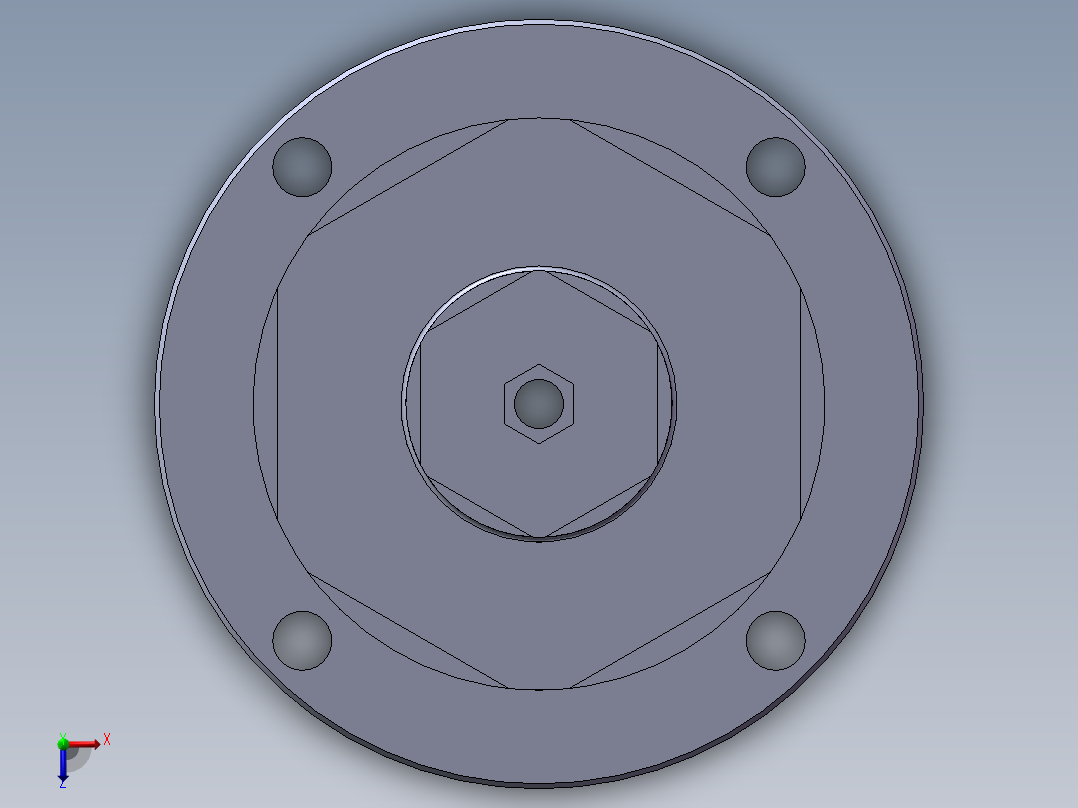 摩擦阻尼隔振器俯视图