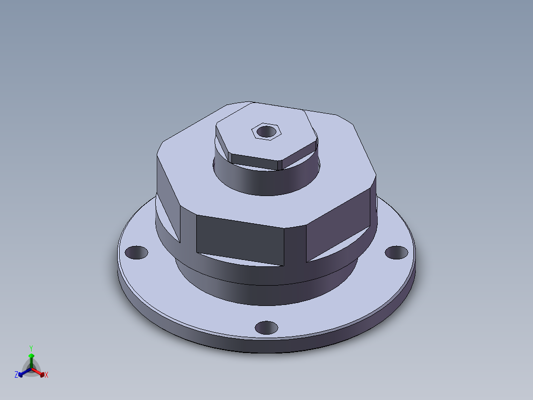 摩擦阻尼隔振器正等轴测图