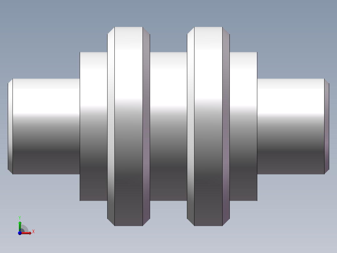 10B双排链轴芯-碳钢mmmx前视图