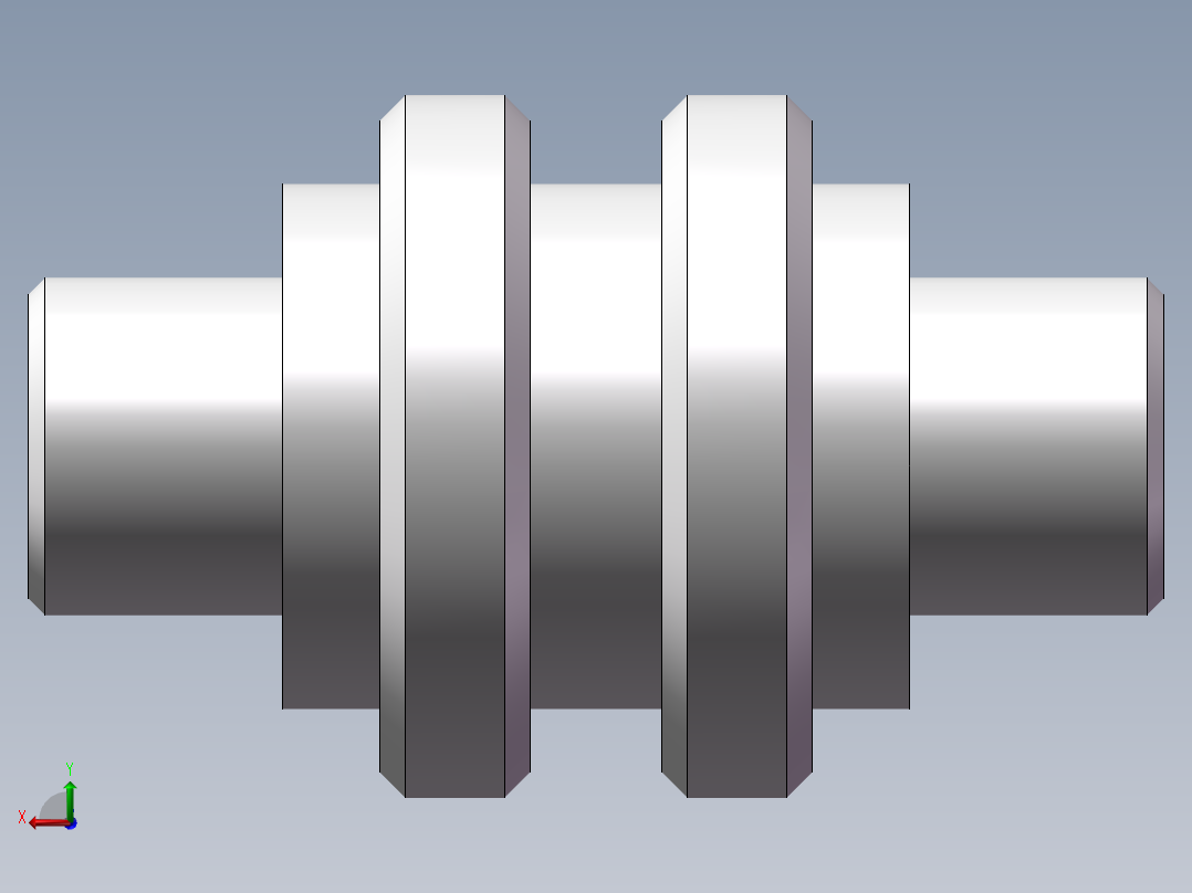 10B双排链轴芯-碳钢mmmx后视图