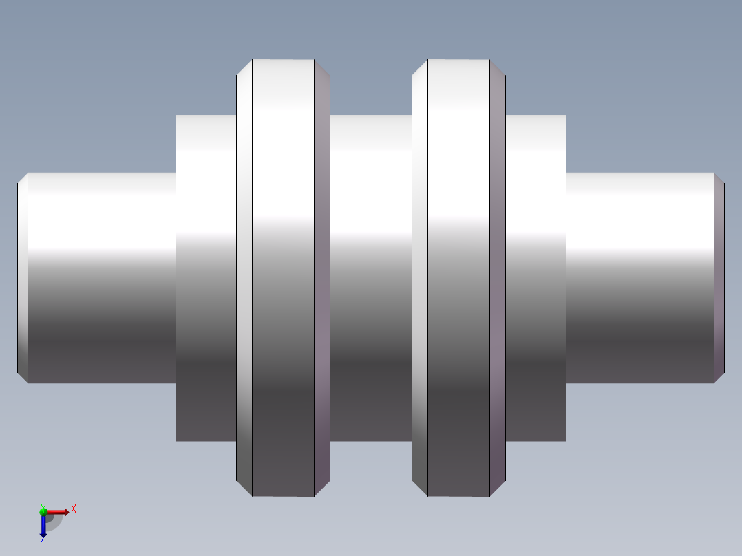 10B双排链轴芯-碳钢mmmx俯视图