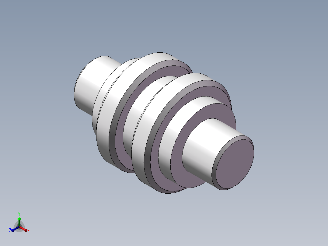 10B双排链轴芯-碳钢mmmx正等轴测图