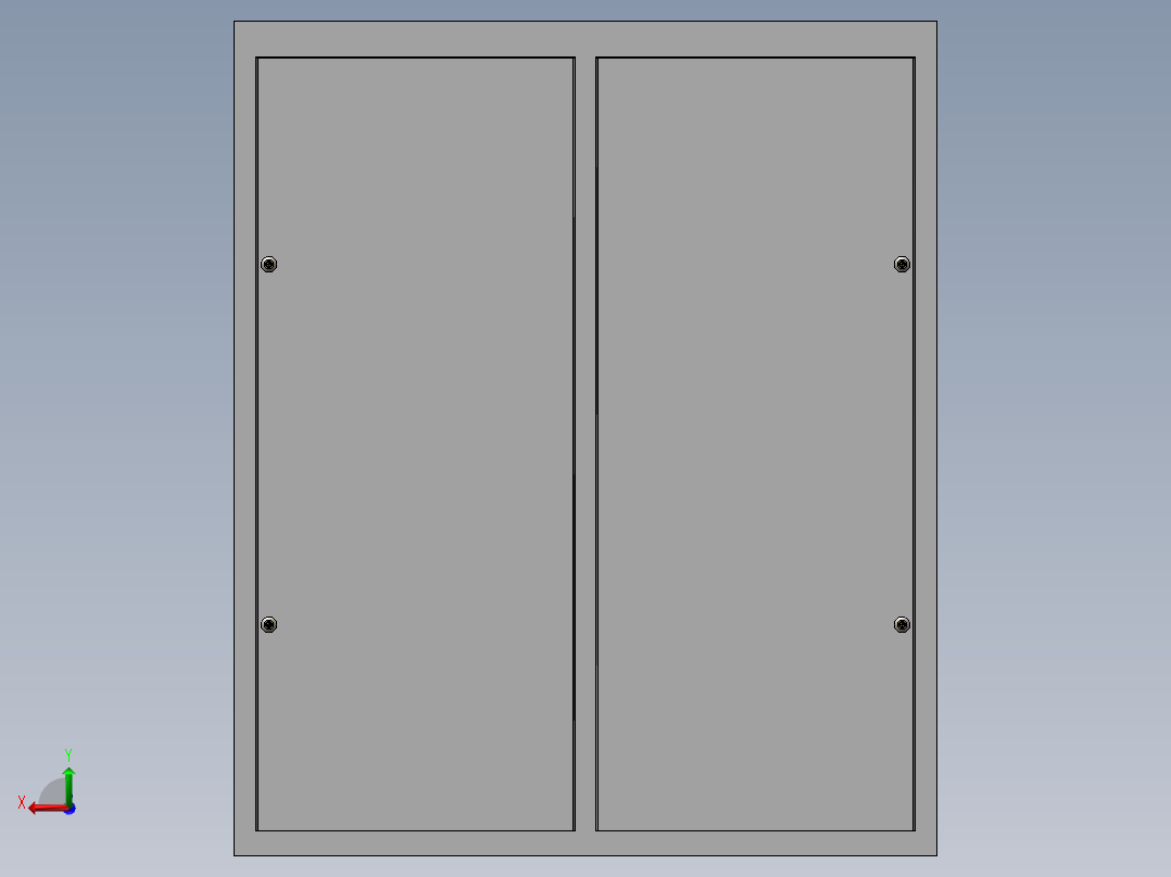 自助取餐柜3D模型后视图